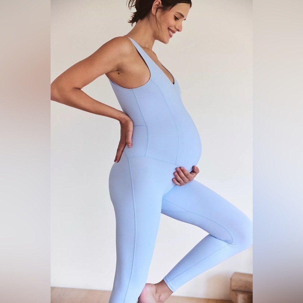 NWT NEW Free People Movement x Hatch never better onesie in light blue
